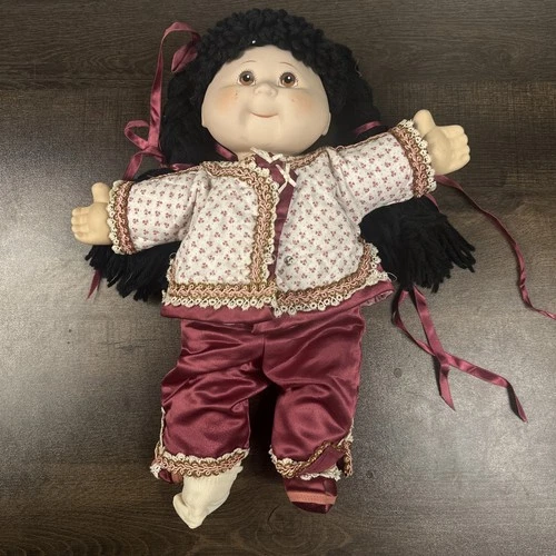 Cabbage Patch Kids Doll VTG Mai Ling 1985 Porcelain 16" Asian -As Is Pictured A5