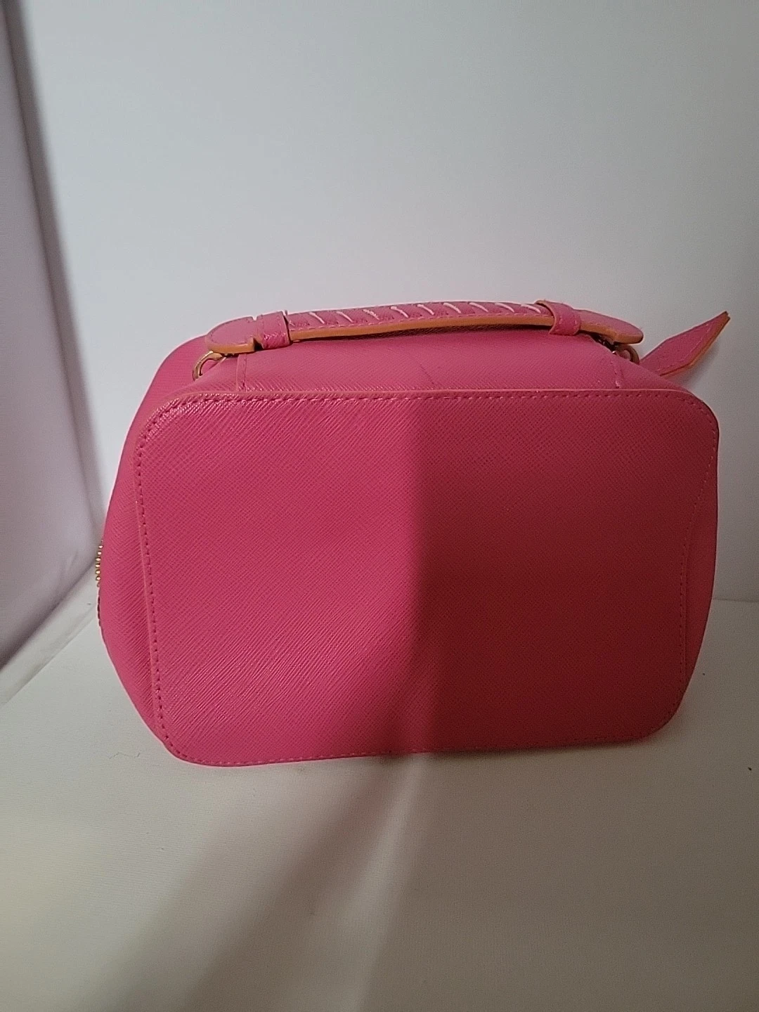 trish mcevoy Hot Pink Orange Gold Zipp makeup planner Without Inserts Pre-owned