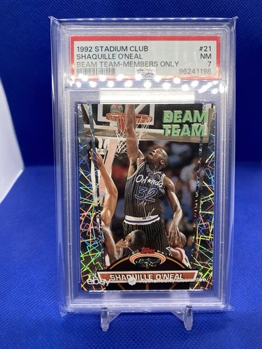 1992-93 Topps Stadium Club Beam Team Members Only Shaquille O'Neal #21 RC PSA 7