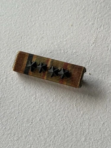 WW2 EAME Military Campaign Medal ETO Ribbon Bar with 4 Campaign Stars RARE FIND