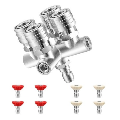 #ad 4 in 1 Pressure Washer Tips Quadruple Pressure Washer Nozzle 4 Nozzle for P... $45.39