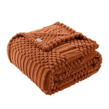 50x70 Inch Rust Throw Blanket - Soft  Fluffy Fleece, XL Throw 50x70 ,