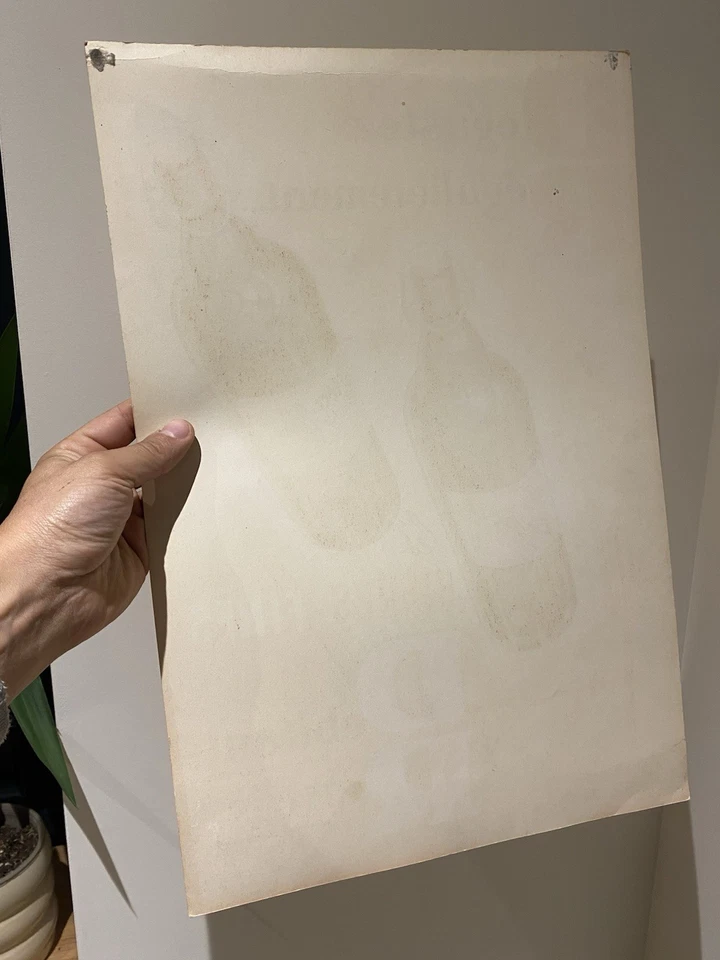 Ancienne Rare Affiche Plaque Carton Tôle Non Émaillée Poster Bière Publicitaire - Photo 4/4