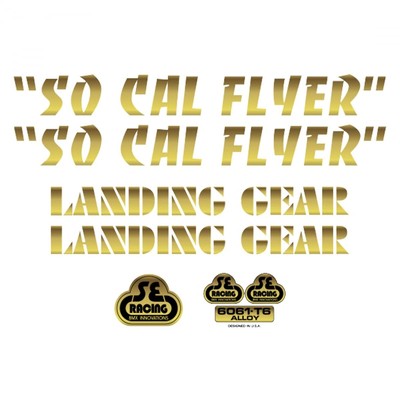 SE Bikes So Cal Flyer Decal Set Null Gold