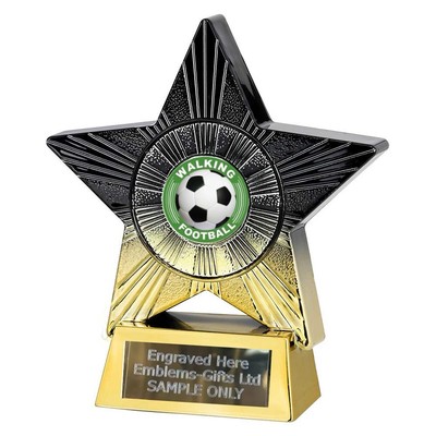 Walking Football Award (St2) 140 mm Stern Trophäe graviert gratis