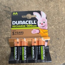 Duracell AA 1300 mAh Rechargeable Batteries - Pack of 4