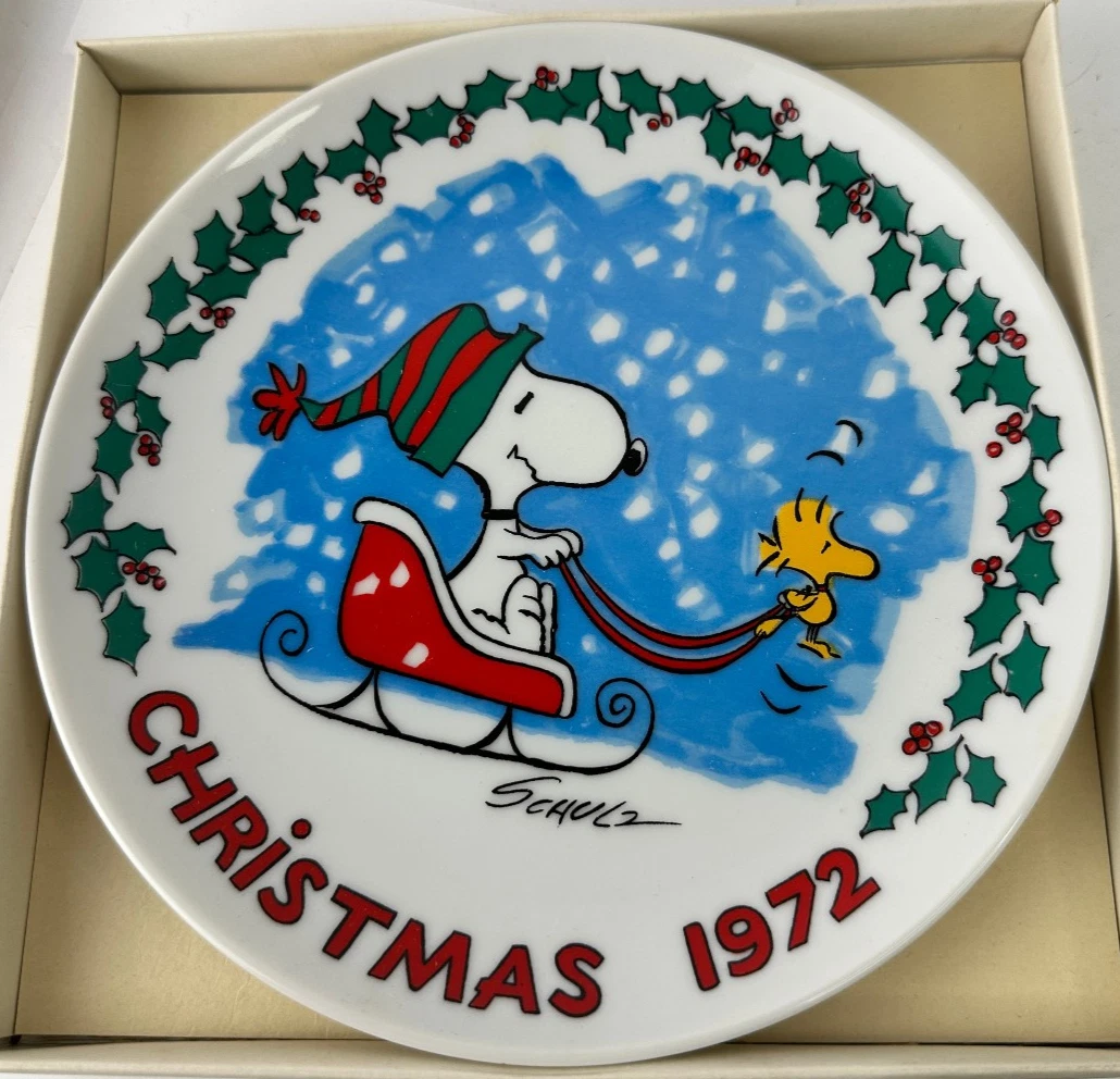 Peanuts Christmas Plate In Schmid Collectibles for sale | eBay