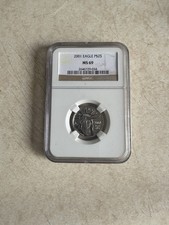U.S. Mint American Eagle Platinum $25 1/4 oz 2001 NGC MS 69 Coin 2800.00 per troy oz