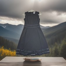 CALVIN KLEIN Little Black Dress Sleeveless Fit Flare Sz 4 Cocktail Sophisticated