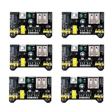 6Pcs 5V 3.3V Power Supply Module MB102 Breadboard Power Module DC 6.5-12V USB...