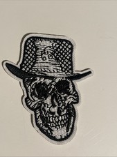Skull With Hat Embroidered Patch New
