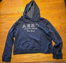Aeropostale Women's Aero Original Brand Navy Fleece Hoodie SZ XL