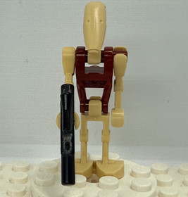Lego Star Wars Minifigure Battle Droid Security Straight Arm Dark Red 7662 9494!