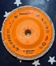 FIVE Walter 4-1/2” 40 Grit Spin-On Enduro-Flex 06B454 4.5" X 5/8-11  5 Flap Disc