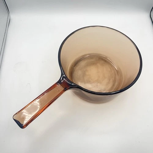 Vintage Pyrex Corning Ware Vision USA Amber Glass 1.5L Sauce Pot - NO LID