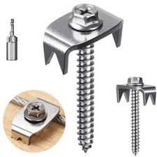 100 Pcs Stainless Steel Fence Staples Fence Nails for Softwood Reusable Fence...