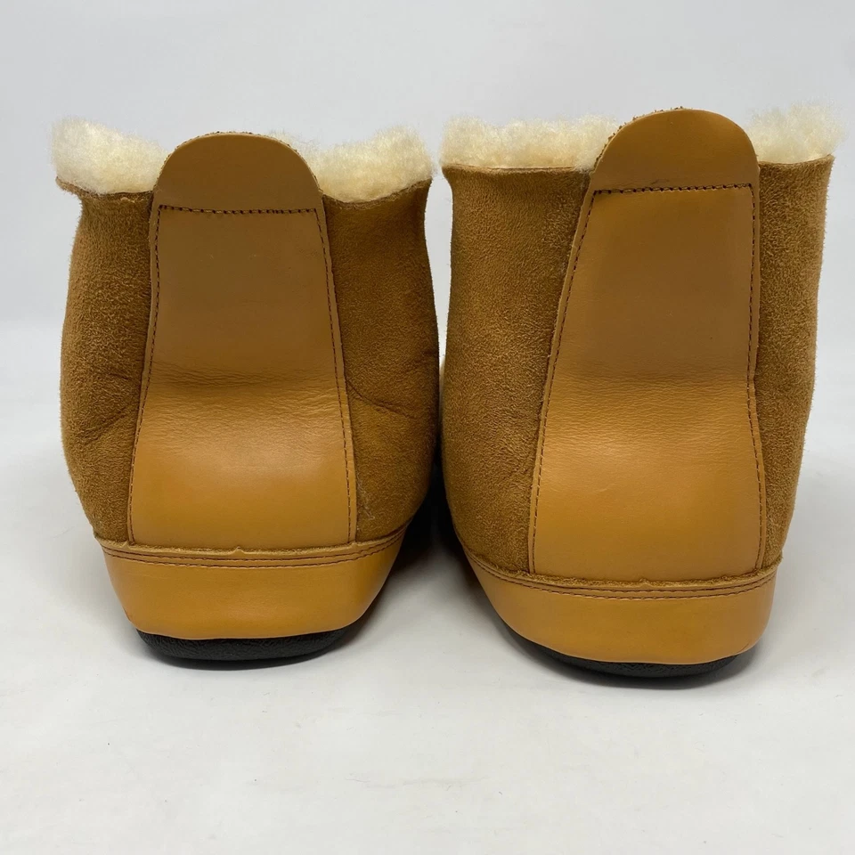 Туфли мужские Lands End Wicked Good 10 коричневые замшевые ботильоны с овечьей подкладкой уютные - Изображение 4 из 4