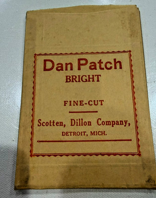 2996 ~ 5ea.  1910's NOS Chewing Tobacco Bags / Dan Patch Bright Envelopes 1.5oz!