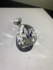 LARGE VINTAGE 3" CRYSTAL PEAR CUT TEARDROP CHANDELIER PRISM W/OCTAGON