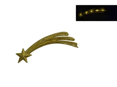 COSEDACASA Stella cometa oro luci puntale per albero natale capanna presepe decorazioni nat