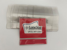 1800 Bulk Badge Holders with Title Pocket | 4x3 Clear Vinyl | New Old Stock NOS