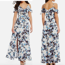 NEW ELIZA  J Off  Cold  Shoulder  Burnout Jacquard  Size  0P     #B263