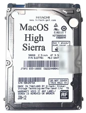 2.5" 500GB HDD - For MacBook Pro MacOS High Sierra 10.13 A1278 A1286 A1297