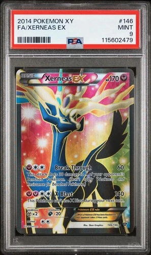 2014 POKEMON XY FULL ART XERNEAS EX 146 PSA 9 POP 159 (NEW CERT) SUPER CLEAN ✨✨