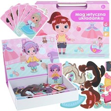 Puzzle-Anziehpuppenkleidung, magnetisches Buch, Magnete, Puzzle-Bausteine PL