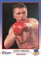 1991 Kayo Steve Collins #077 Middleweight Boxing Card - Printed in USA