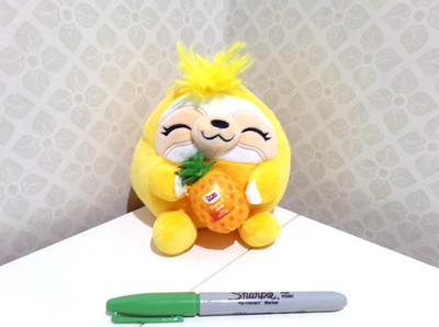 Snackles Sandy Faultier mit Dole Ananas Stofftier Serie 2 Zuru 15 cm