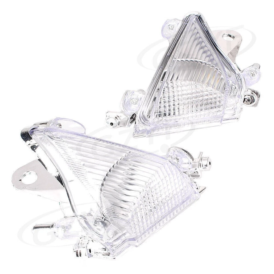 2x Cubierta de lente de señales de giro delanteras transparentes para Kawasaki Ninja ZX10R 2004-2005 Foto 4 de 4