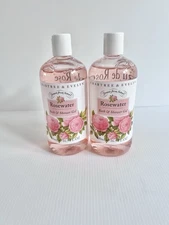 TWO CRABTREE & EVELYN ROSEWATER Bath & Shower Gel 16.9oz/500ml NEW