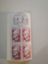Timbre FRANCE Beaumarchais 1967 Neuf ** YT1512 COIN NUMEROTE+ cachet 1er jour