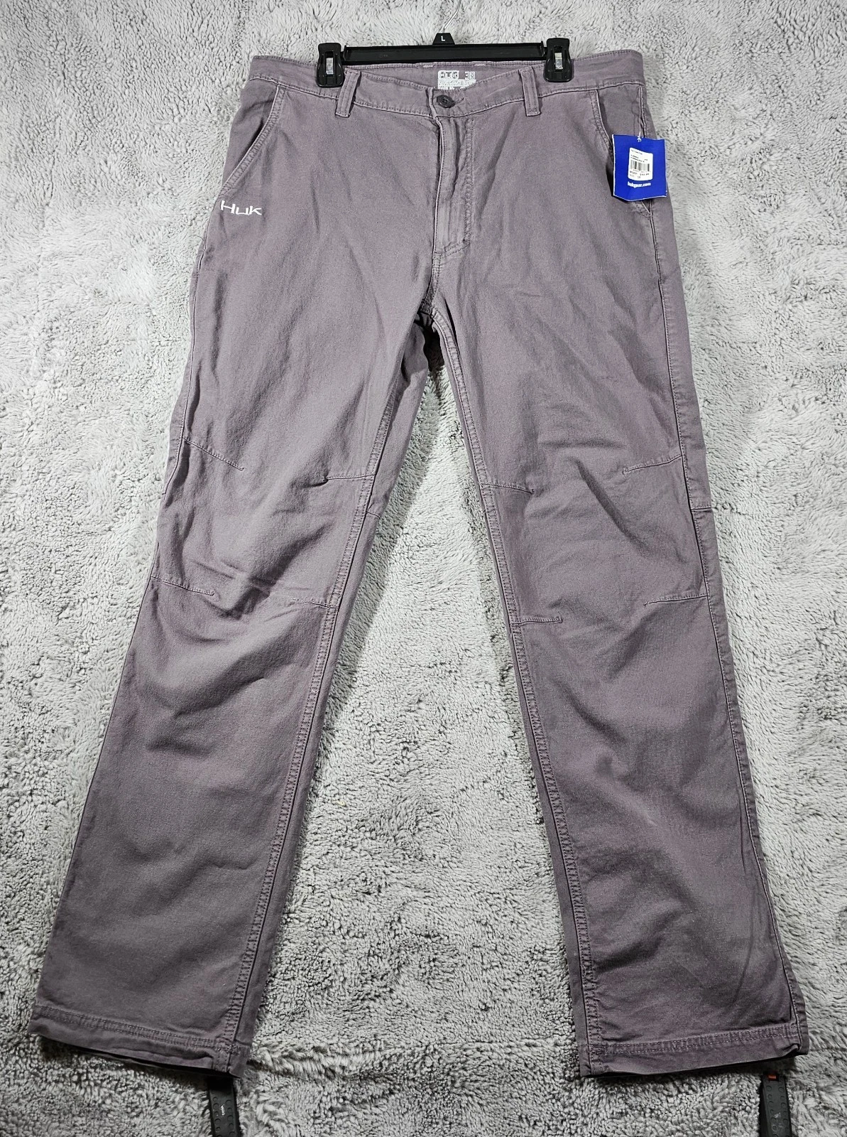 NWT Huk Mens Peformance Pants 38 (36x32) Gray Stretch Fishing Comfort