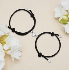 Magnetic Bracelets, Couple Gifts, 2 PCS Mutual Matching ,with Love Heart pendant