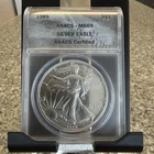 1989 $1 AMERICAN SILVER EAGLE ANACS MS69