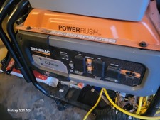 GENERAC POWER RUSH GENERATOR GP 6500 GENERATOR CO SENSE USED Once