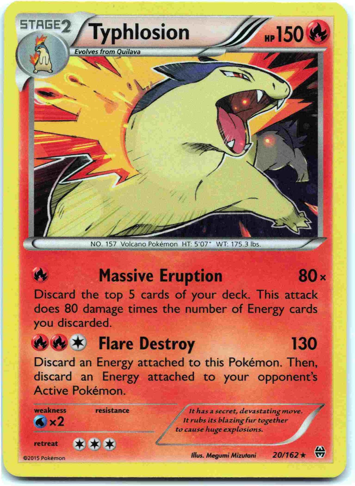 Typhlosion - (Cosmos Holo) Promo Blister Exclusives BLE Fire Holo 020/162 MP