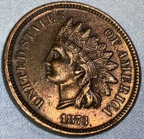 a very fine 1873 Open 3 1 Cent Coin High Grade Example