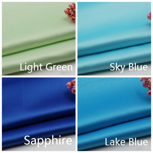 DIY Satin Seidig Stoff Schlicht Dick Tuch Hochzeit Abendkleid Basteln Material - Bild 9 von 12