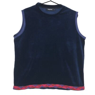 DESIGUAL Pull T-Shirt Femme Sans Manches Velours Taille L - Photo 1/4