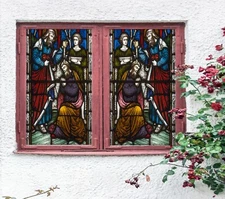 3D Etiquette O690 Window Film Print Sticker Cling Stained Glass UV Block Am