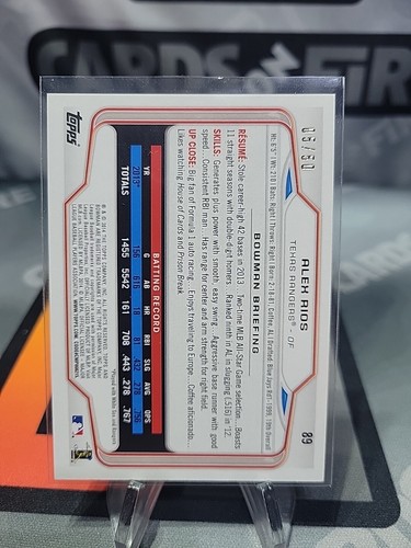 2014 Bowman ALEX RIOS Gold /50 - Picture 2 of 2