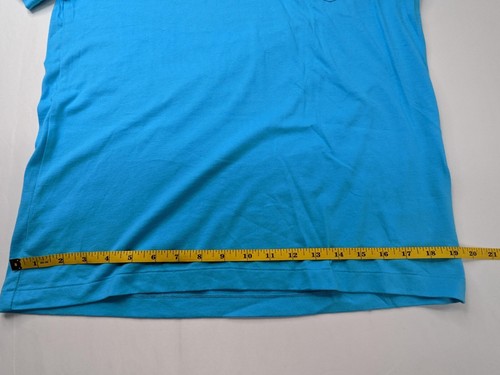 Polo Ralph Lauren T-Shirt Mens Small Blue Crew neck pocket Yellow Pony Classic - Picture 7 of 12