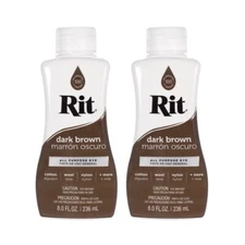 Dark Brown Non Toxic Liquid Dye Multi Purpose for Fabric Clothing and Crafts