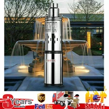 DC 24V Solar Water Pump Submersible Bore Hole Deep Well Pump Farm Ranch 200W US