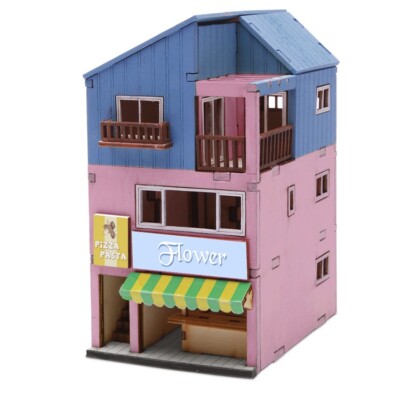 Youngmodeler Hobby Wooden Model Kit   Mini Shop House DIY Assembly Model