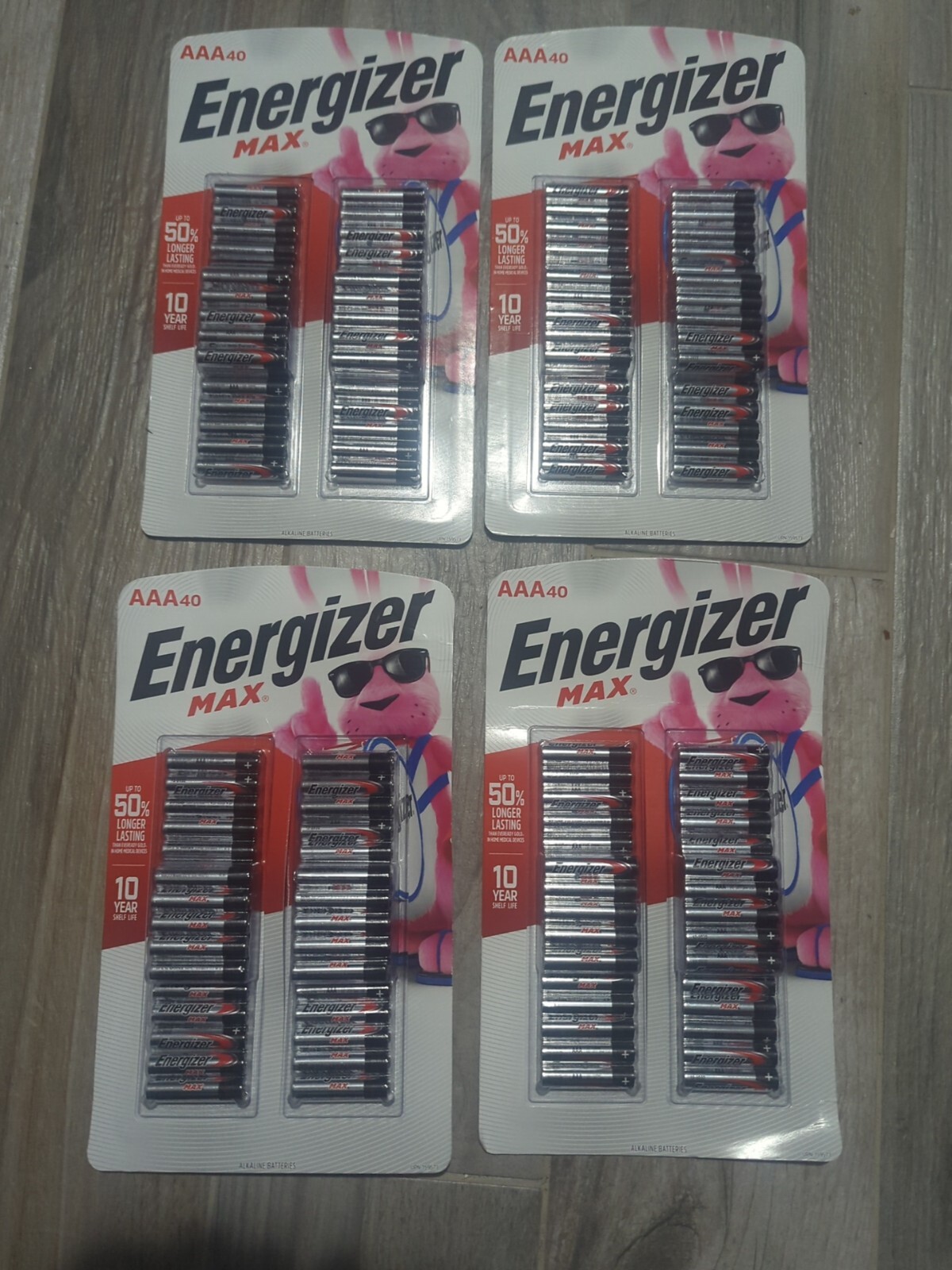 Energizer MAX AAA Batteries 40 Pack with 160 Total Long-Lasting Alkaline Power Cells-image