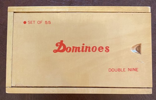 Dominosteine 55er Set Doppelneun in Holzkiste - Bild 4 von 6